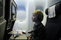 Little kid on plane
