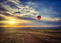 Flying over the Sonoran Desert at sunrise with Hot Air Expeditions. Credit: Hot Air Expeditions