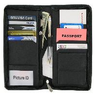 zippered travel wallet