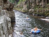 Tubing down Ausable Chasm