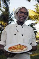 franco with conch pizza