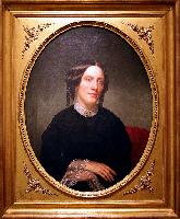 Harriet Elizabeth Beecher Stowe, 1853, oil on canvas by Alanson Fisher, at the Smithsonian National Portrait Gallery, Washington DC.