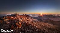 Haleakala volcano rises 10,023 feet above the beautiful beaches of Maui