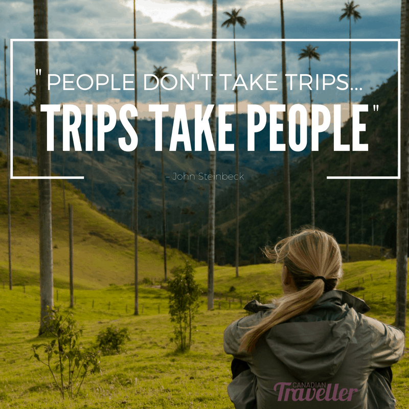 "People don't take trips...trips take people."