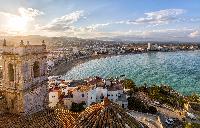 View on Peniscola  from the top of Pope Luna's  Castle , Valencia, Spain.