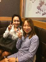 interview two korean girls peace sign